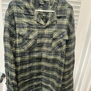 Todd Snyder Men's Blue/Green plaid Flannel.  XXL